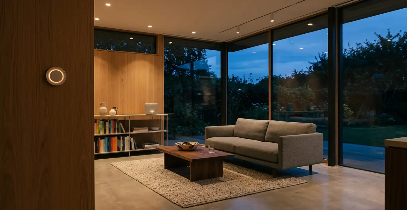 Modern smart home ecosystem controlled by voice assistant technology