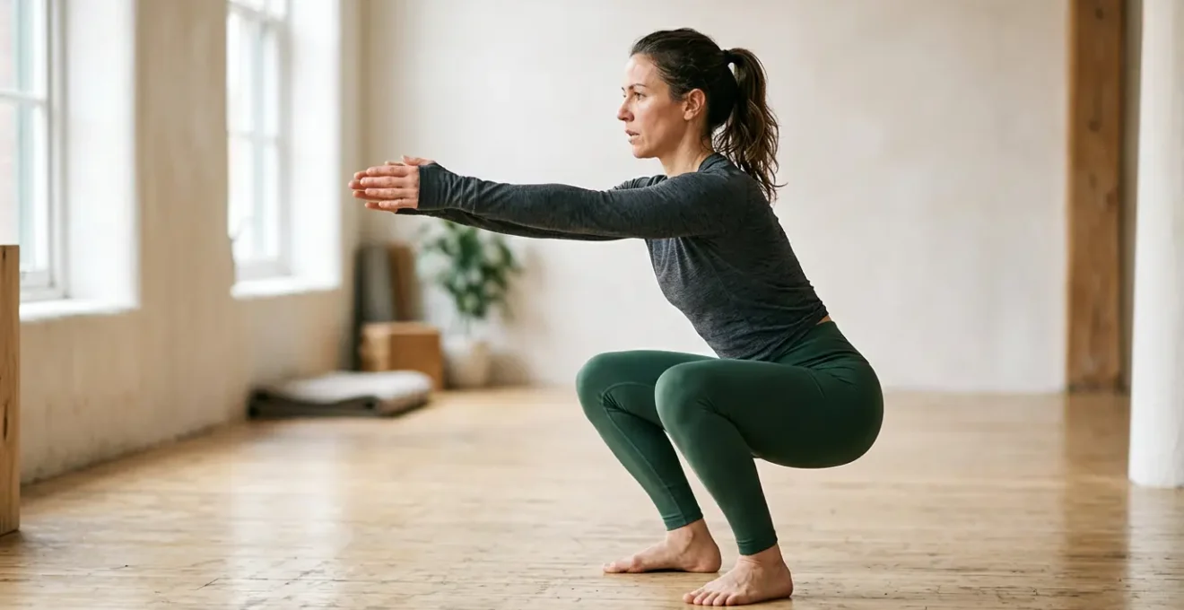 Person performing dynamic functional movement exercise in natural light demonstrating mobility and strength for everyday activities