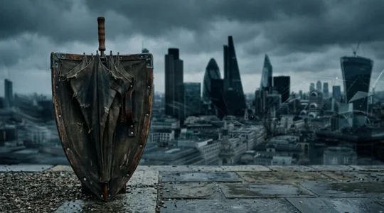 Strategic pension portfolio management during UK market downturn with protective elements