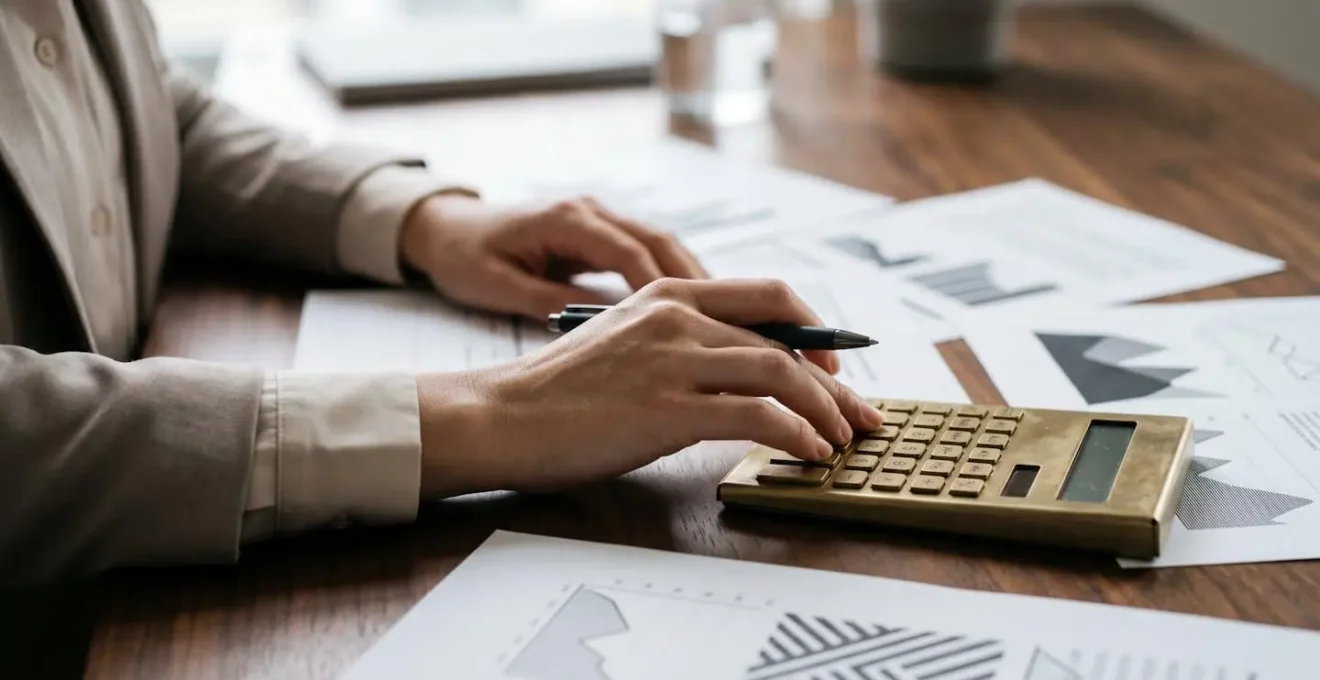 Close-up representation of property investment financial analysis and yield evaluation