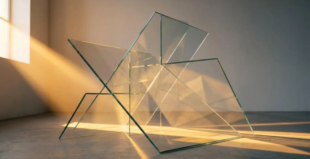 Symbolic representation of light penetrating through transparent surfaces with warm ambient tones